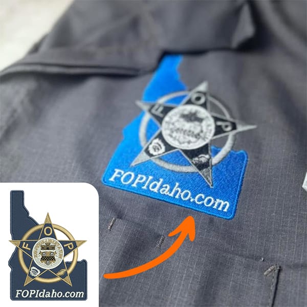 USA custom logo embroidery on a jacket