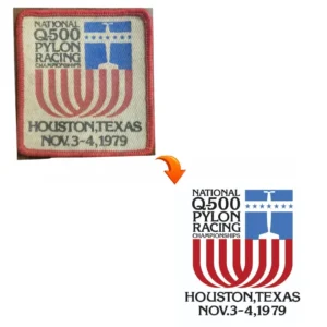 Vector redraw sample of Houston Texas pylon racing patch