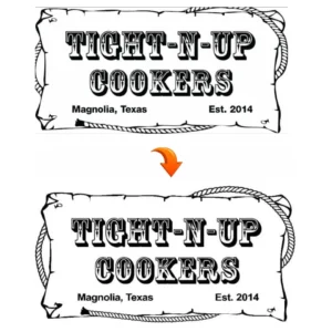 Vector conversion sample of Tight-N-Up Cookers logo