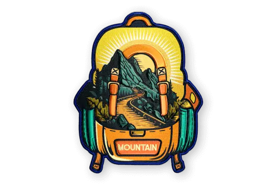 Printed patch featuring detailed multicolor artwork