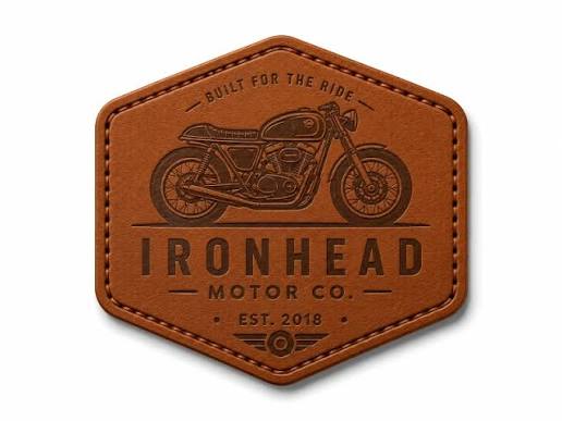 Custom leather patch for apparel and headwear
