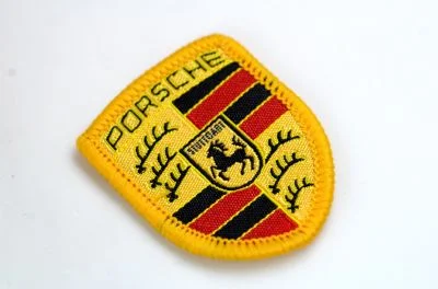 Woven patch with detailed lettering and fine design elements